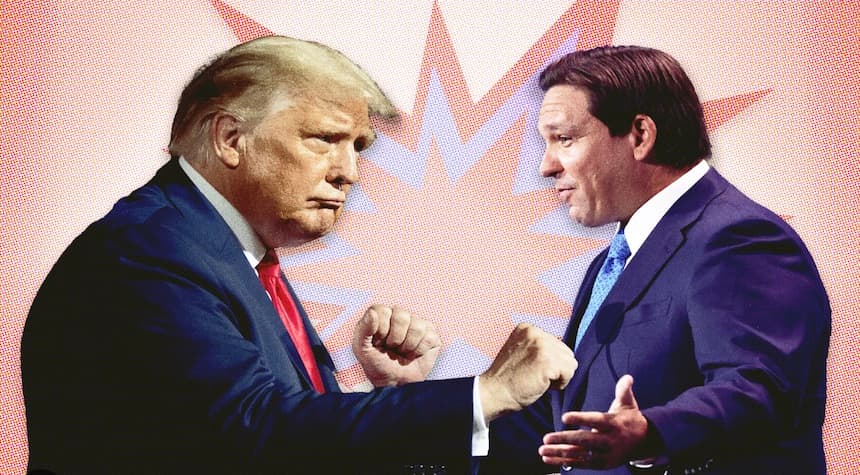 DeSantis Campaign Goes Negative on Trump, Calling Him a 'Pioneer' of Woke Gender Ideology